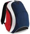 BG571 Bagbase Teamwear Backpack French Navy / Classic Red / White colour image